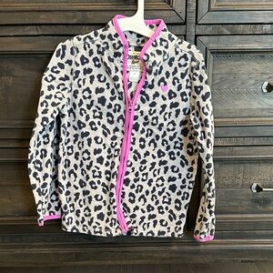 OshKosh B'gosh size 7 Leopard Print Jacket with Pink Accents true size 6